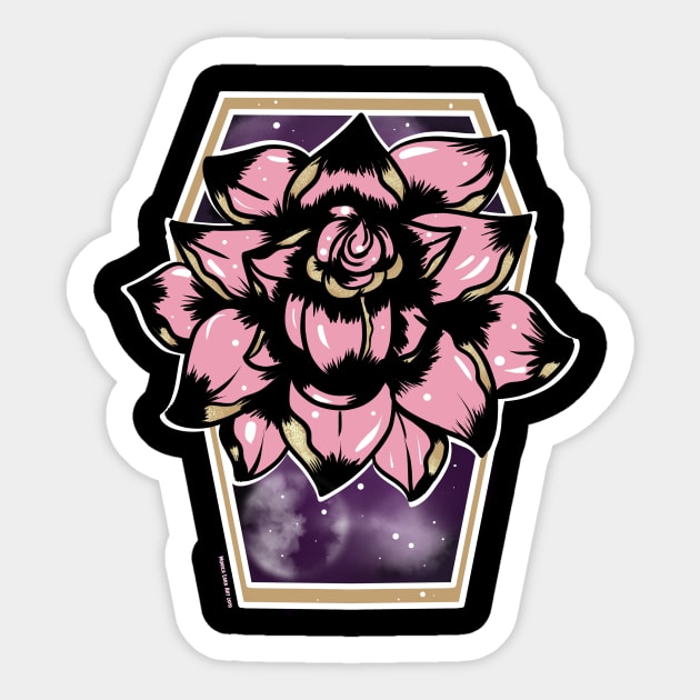 Coffin Roses Sticker by MonicaLaraArt